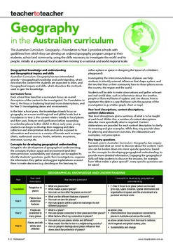 Preview of Australian Curriculum Geography Overview