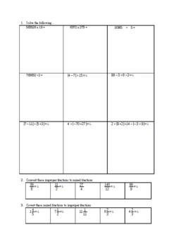 Preview of Australian Curriculum - Maths Revision