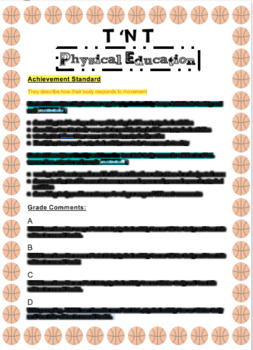 report comments physical education