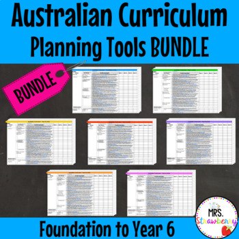 Preview of Australian Curriculum Planning Tool Bundle