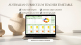Australian Curriculum Public Term Timetable with FREE Week