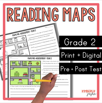 Preview of Australian Curriculum Reading Maps Pre & Post Test Year 2 Assessment