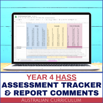 Preview of Australian Curriculum Report Comments Digital Grade Book for Year 4 HASS