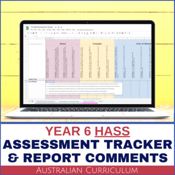 Preview of Australian Curriculum Report Comments Digital Grade Book for Year 6 HASS