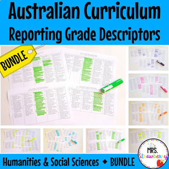 Preview of Australian Curriculum Reporting Grade Descriptors HASS BUNDLE