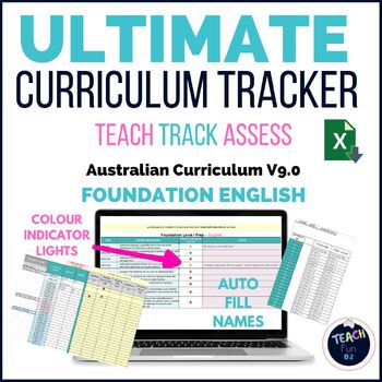 Preview of Australian Curriculum V9.0 Foundation Prep Ultimate Tracker - English