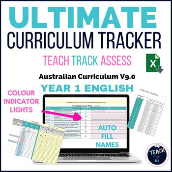 Preview of Australian Curriculum V9.0 Year 1 Ultimate Tracker - English