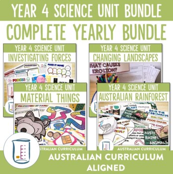 Preview of Australian Curriculum Version 8.4 Year 4 Science Unit Bundle