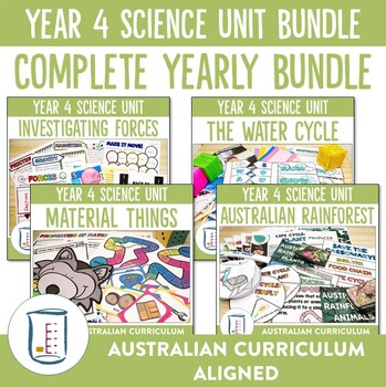 Preview of Australian Curriculum Version 9.0 Year 4 Science Unit Bundle