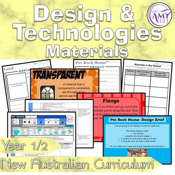 Preview of Australian Curriculum Year 1 & 2 Design & Technologies Materials Unit