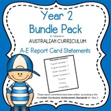Australian Curriculum Year 2 Report Card Comments - Bundle Pack