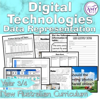Preview of Australian Curriculum Year 3/4 Digital Technologies Data Representations Unit