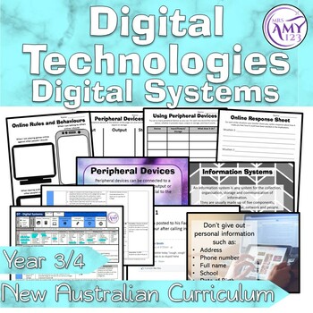 Preview of Australian Curriculum Year 3/4 Digital Technologies Digital Systems Unit