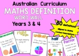 Australian Curriculum Year 3 & 4 Maths Word Wall