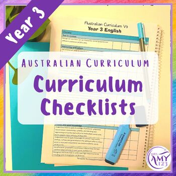 Preview of Year 3 Australian Curriculum Checklists