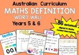 Australian Curriculum Year 5 & 6 Maths Word Wall