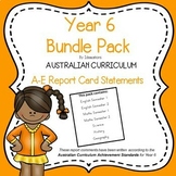 Australian Curriculum Year 6 Report Card Comments - Bundle Pack