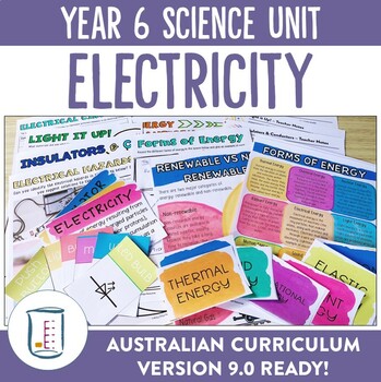 Preview of Australian Curriculum Version 8.4 and 9.0 Year 6 Science Unit Electricity
