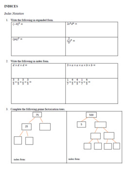 Preview of Australian Curriculum - Year 9 Maths Revision Booklet