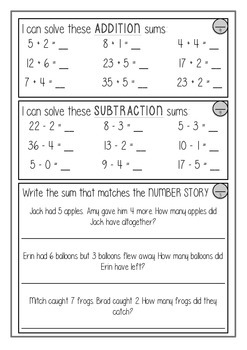 year one year two maths test by lauren fairclough tpt