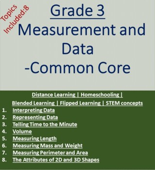 Preview of Grade 3 NGSS "Measurements & Geometry" Chapter Bundle-ISEE / SSAT - eLearning