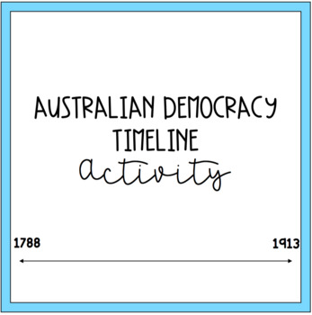 Preview of Australian Democracy Timeline Activity