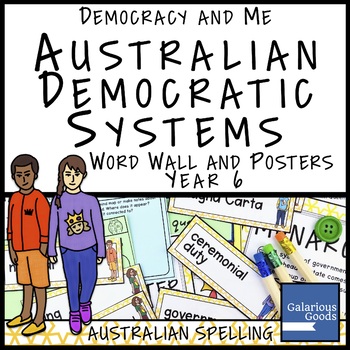 Preview of Australian Democratic Systems Word Wall and Posters (Year 6 HASS)
