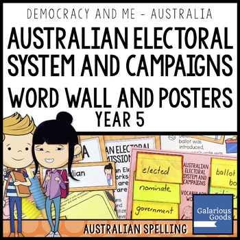Preview of Australian Elections and Campaigns Word Wall and Posters | Year 5 HASS Civics