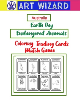 Preview of Australian Endangered Species, Trading Cards, Match Game, Coloring, Earth Day