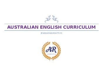 Preview of Australian English Curriculum Overview Planner