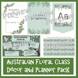 Australian Eucalyptus Floral Classroom Decor and Planner Pack