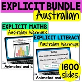 Australian Explicit Maths and Literacy Slides Bundle (Edit