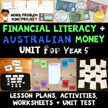 Preview of Australian Financial Literacy and Money Unit for Year 5