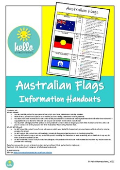 Preview of Australian Flags Information Handouts! Aboriginal, Torres Strait Islands!