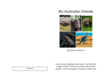 Preview of Australian Friends Book Grades 1-2