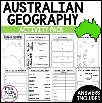 Preview of Australian Geography - Learning Activity Pack