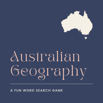 Preview of Australian Geography Word Search