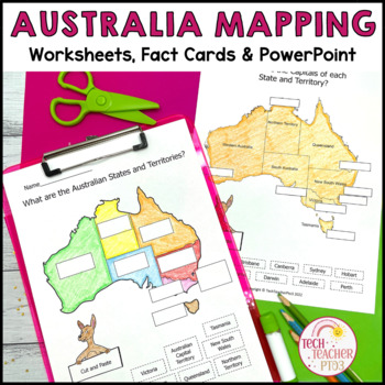 Preview of Australia Mapping States Territories and Capitals