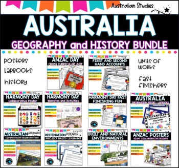 Preview of Australian Geography and Celebration Days Bundle-