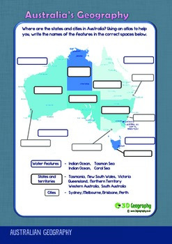 Australian Geography worksheets by Ian Jeffery | TpT