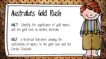 Preview of Australian Gold Rush & Eureka Stockade Activites and Assessment