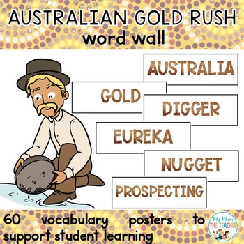Preview of Australian Gold Rush Vocabulary Word Wall