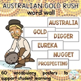 Australian Gold Rush Vocabulary Word Wall