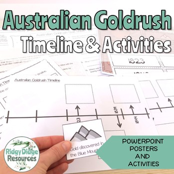 Preview of Australian Gold Rush Timeline Posters and Student Activities
