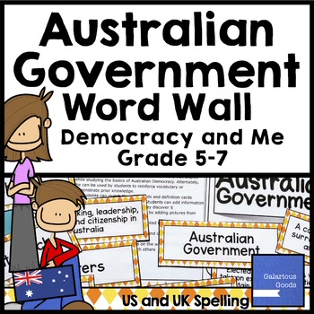 Preview of Australian Government Basics Word Wall