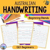 Australian Handwriting Practice | Beginning Blends  | QLD 