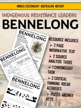 Preview of Australian History - BENNELONG - Indigenous Resistance Leaders
