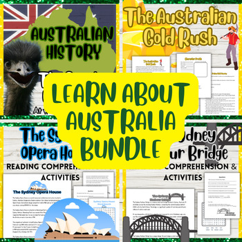 Preview of Australian History BUNDLE - Reading comprehension and printables