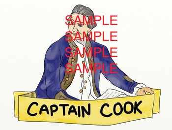 Preview of Australian History Clipart 2 Pack - HMS Endeavour and Captain Cook