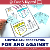 Australian Federation Reasons For and Against | Print and Digital